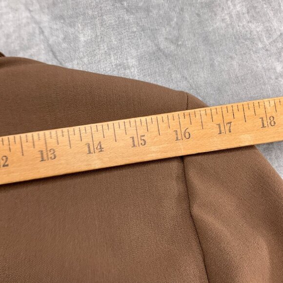 Caslon Skirt Suit Women 6/36 29W x 21L Brown‎ Button Peplum Stretch Classic 2pc - Picture 8 of 16